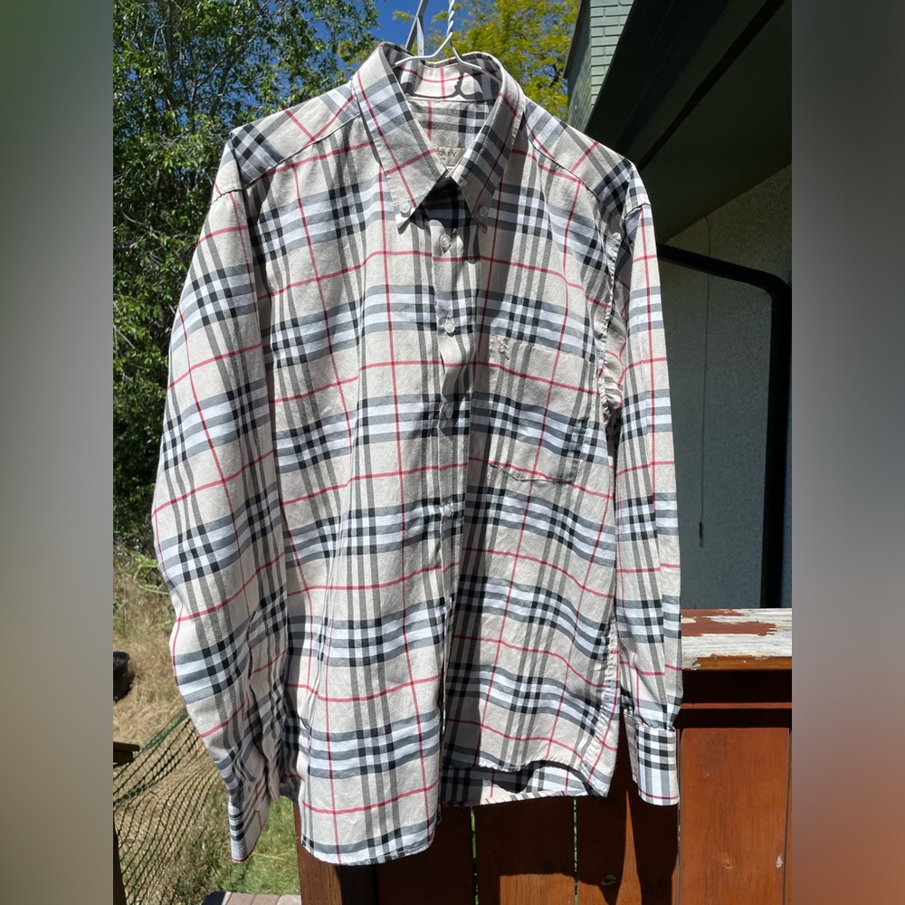 Burberry novacheck long sleeve button down